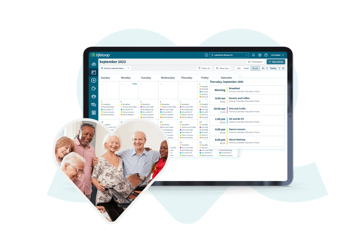 Simplified calendar management for senior living LifeLoop